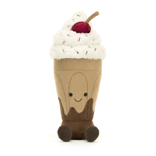Amuseables Marin Chocolate Milkshake - Soft Novelty Toy | Wobblepaws
