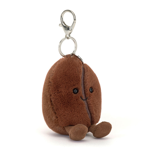 Amuseables Coffee Bean Bag Charm - Soft Plush Keychain | Wobblepaws