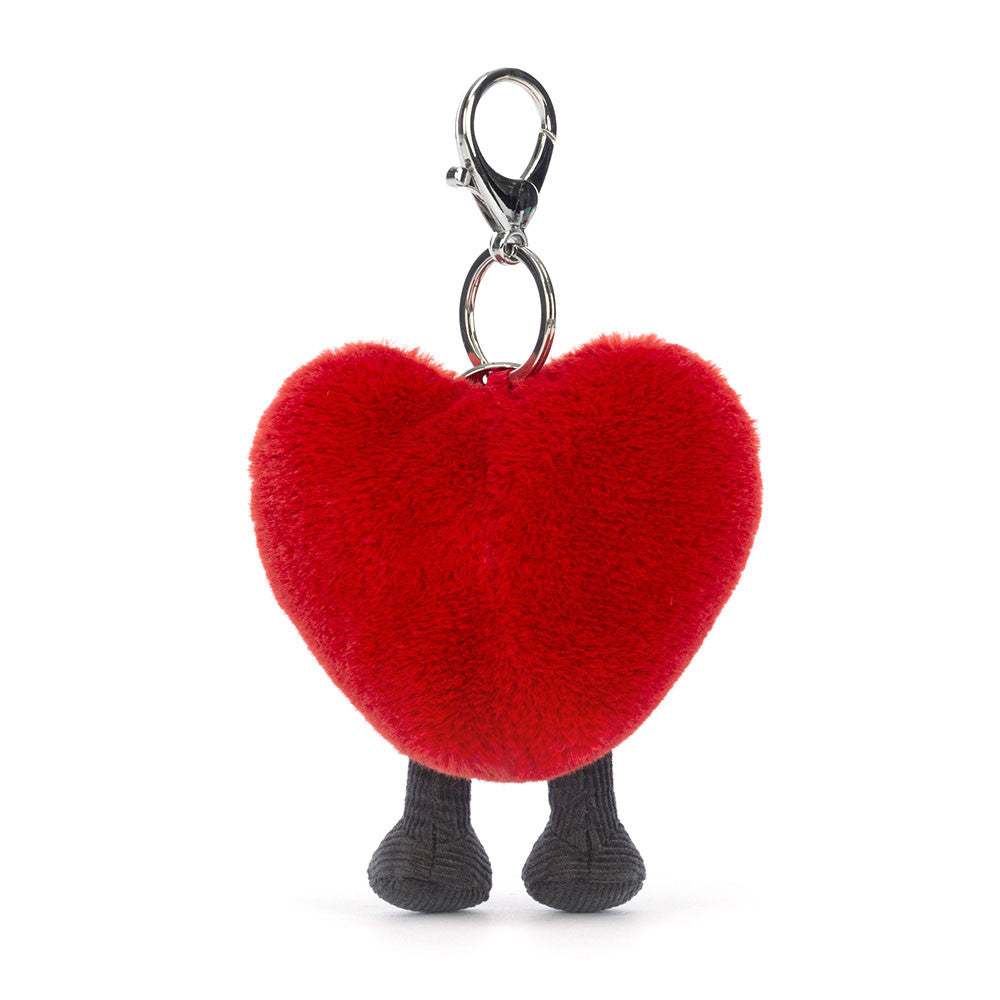 Amuseables Heart Bag Charm - Soft Plush Keychain | Wobblepaws