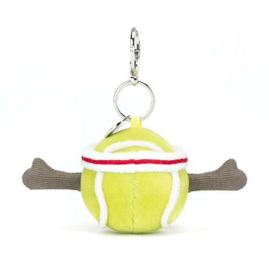 Amuseables Sports Tennis Bag Charm - Soft Plush Keychain | Wobblepaws