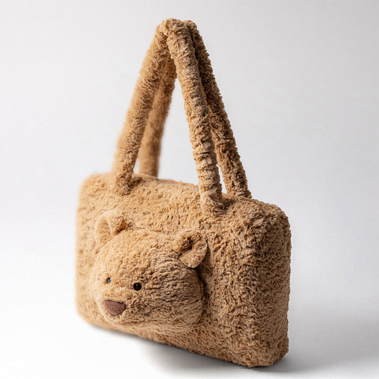 Bartholomew Bear Tote Bag - Soft Plush Tote | Wobblepaws