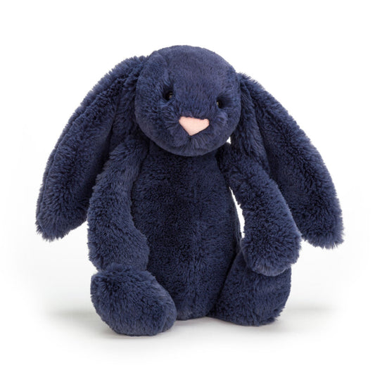 Bashful Navy Bunny - Soft Stuffed Rabbit | Wobblepaws