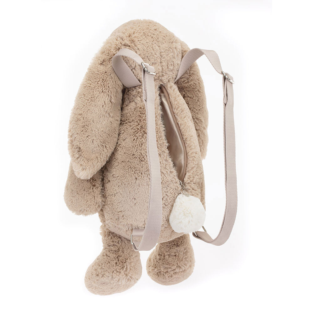 Bashful Bunny Beige Backpack - Soft Plush Backpack | Wobblepaws