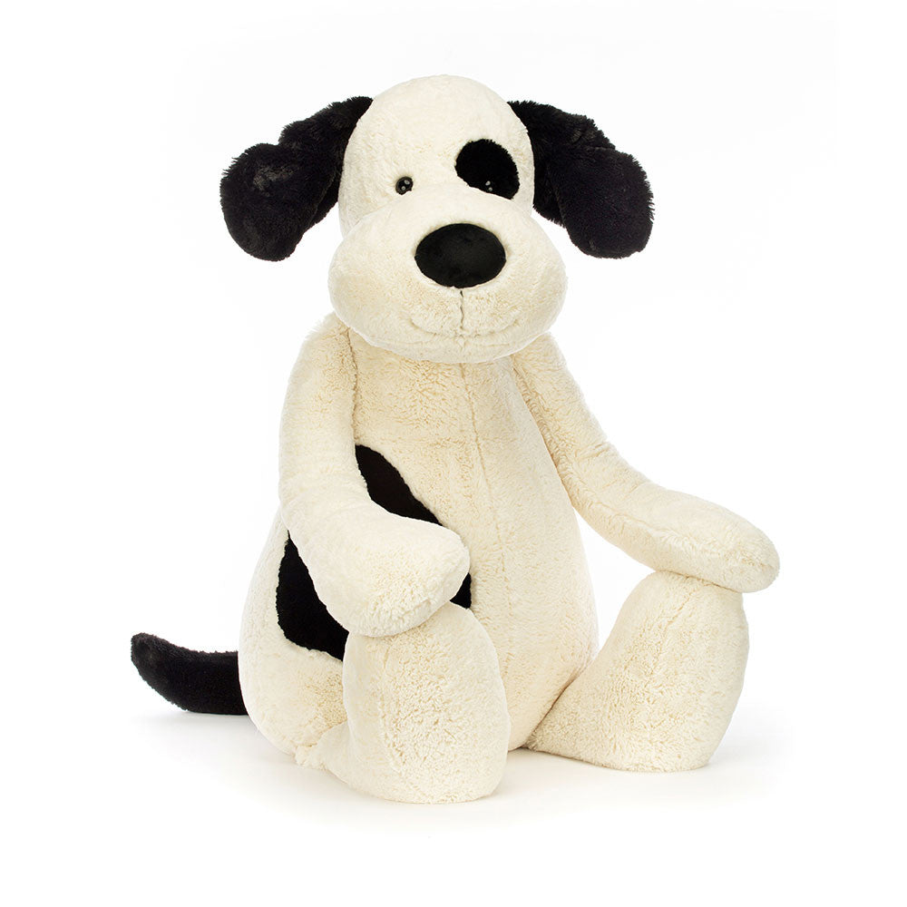 Bashful Black & Cream Puppy - Soft Stuffed Dog | Wobblepaws