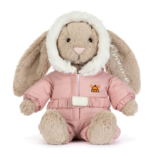 Personalised Bashful Bunny 'Snow Suit'