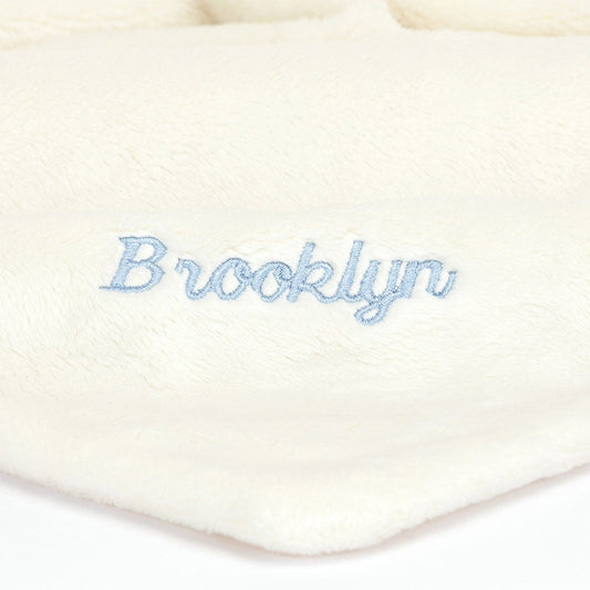 Personalised Bashful Black & Cream Puppy Soother