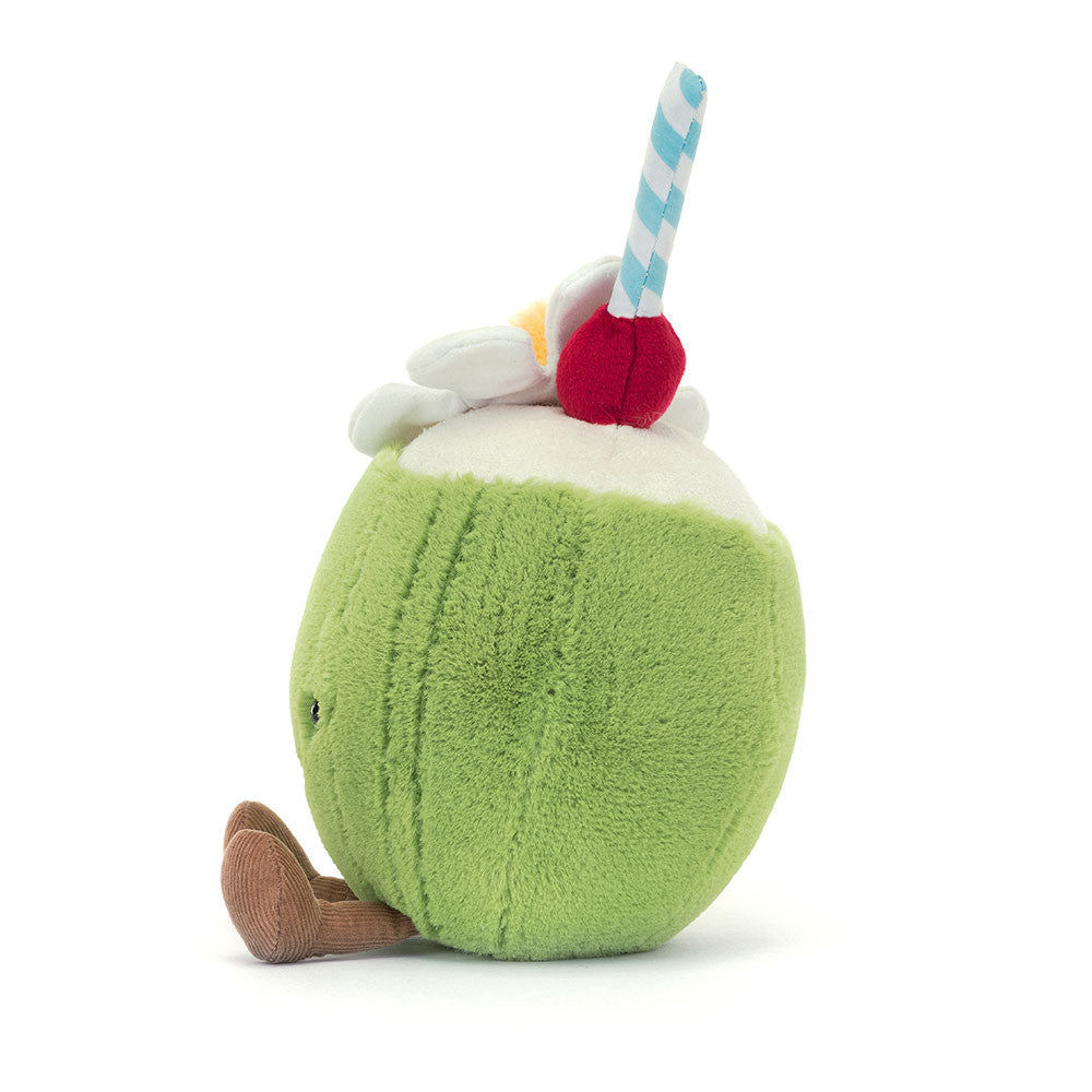 Amuseables Aruba Coconut Plush - Soft Tropical Novelty Toy