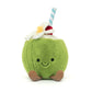 Amuseables Aruba Coconut Plush - Soft Tropical Novelty Toy