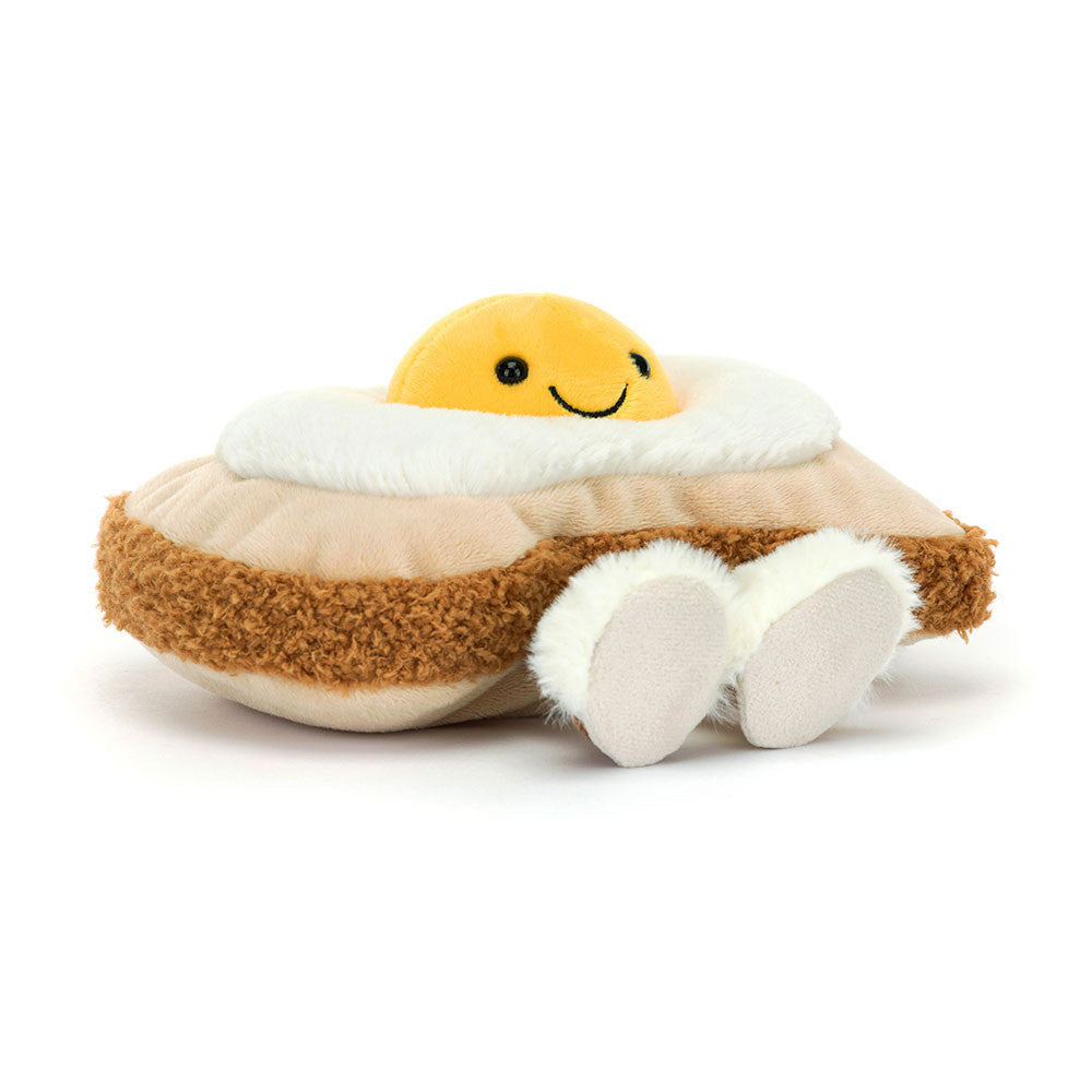 Amuseables Egglantine Egg On Toast - Soft Novelty Toy | Wobblepaws
