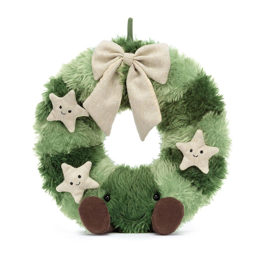 Amuseables Nordic Spruce Wreath - Soft Festive Toy | Wobblepaws