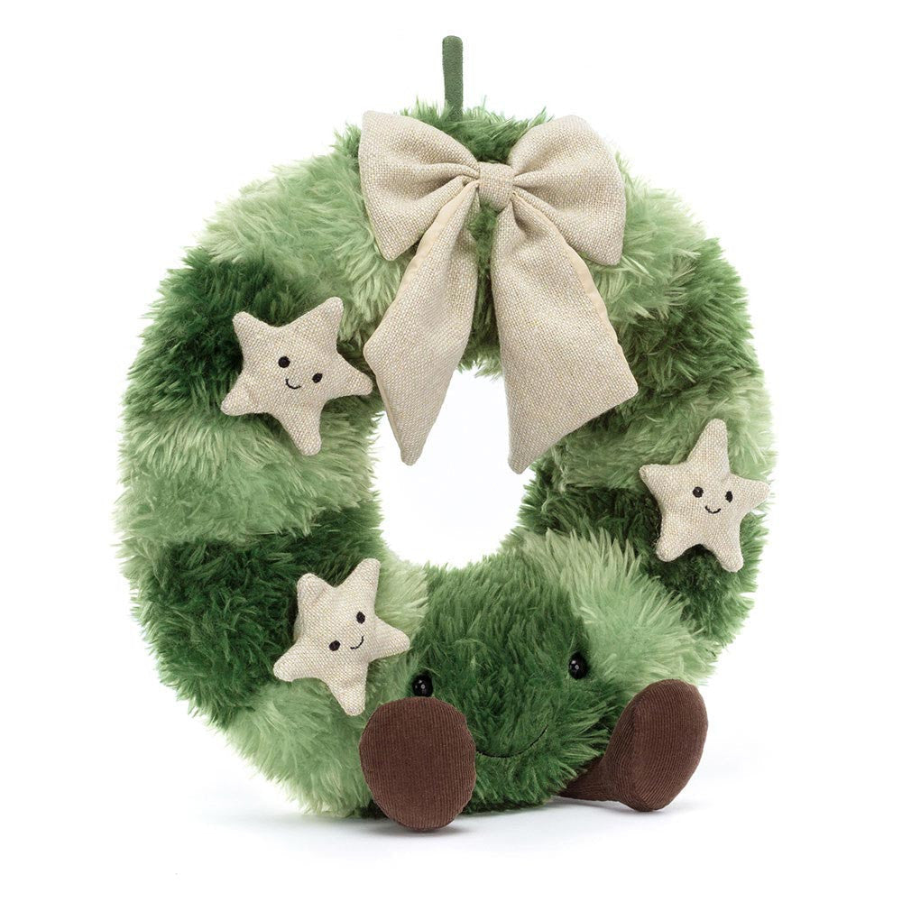 Amuseables Nordic Spruce Wreath - Soft Festive Toy | Wobblepaws