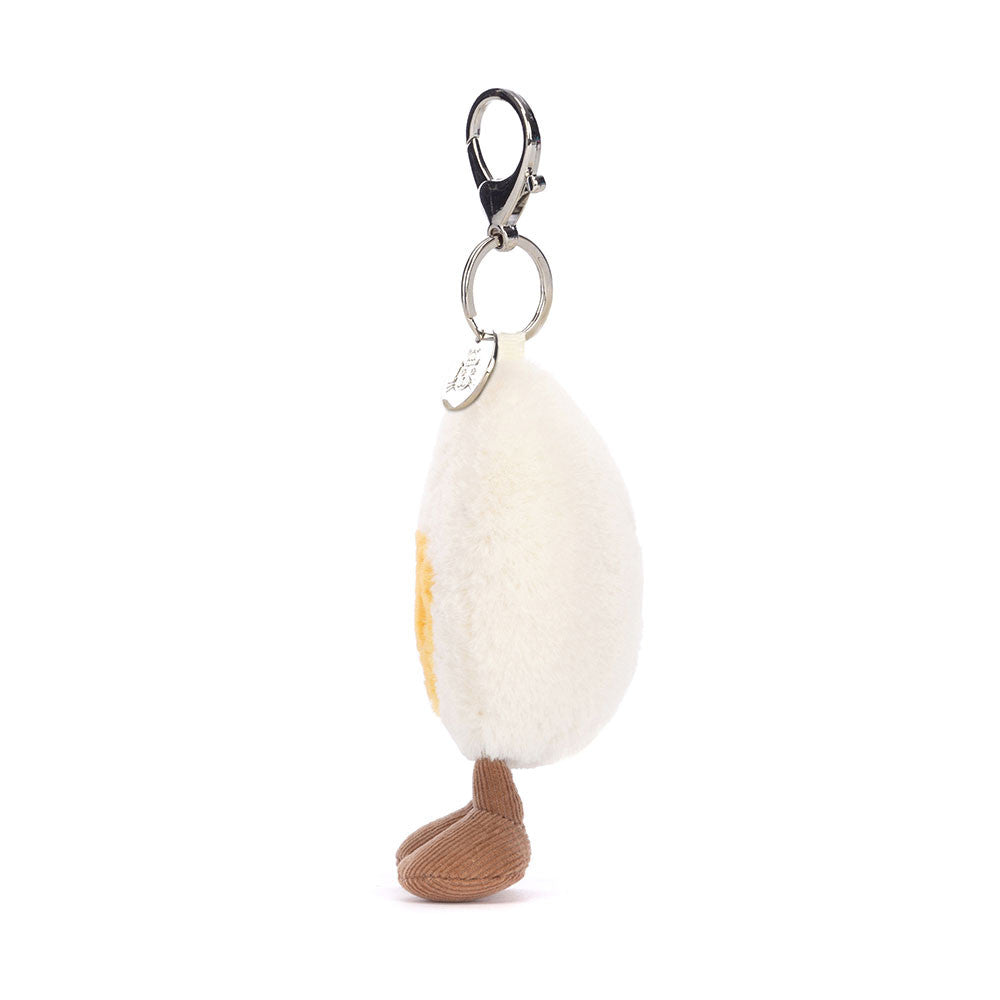 Amuseables Happy Boiled Egg Bag Charm - Soft Plush Keychain | Wobblepaws