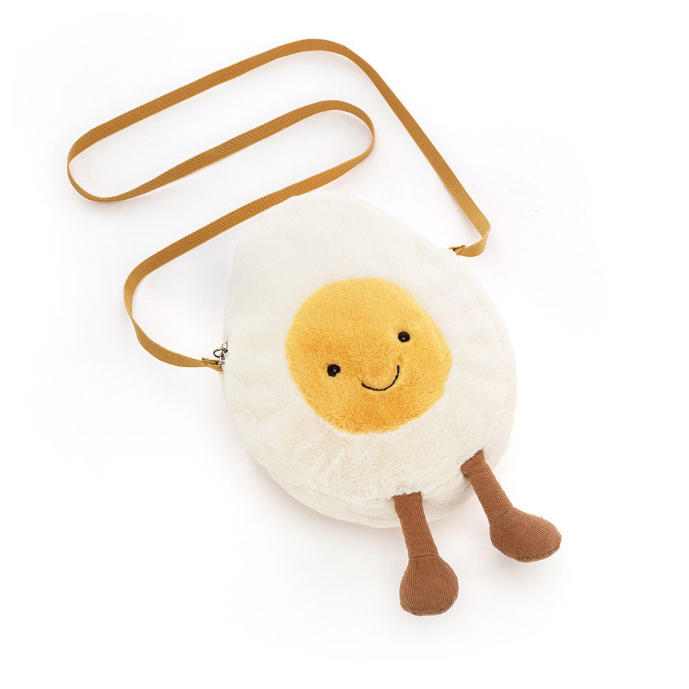 Amuseables Happy Boiled Egg Bag - Soft Plush Novelty Bag | Wobblepaws