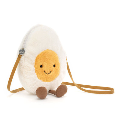 Amuseables Happy Boiled Egg Bag - Soft Plush Novelty Bag | Wobblepaws