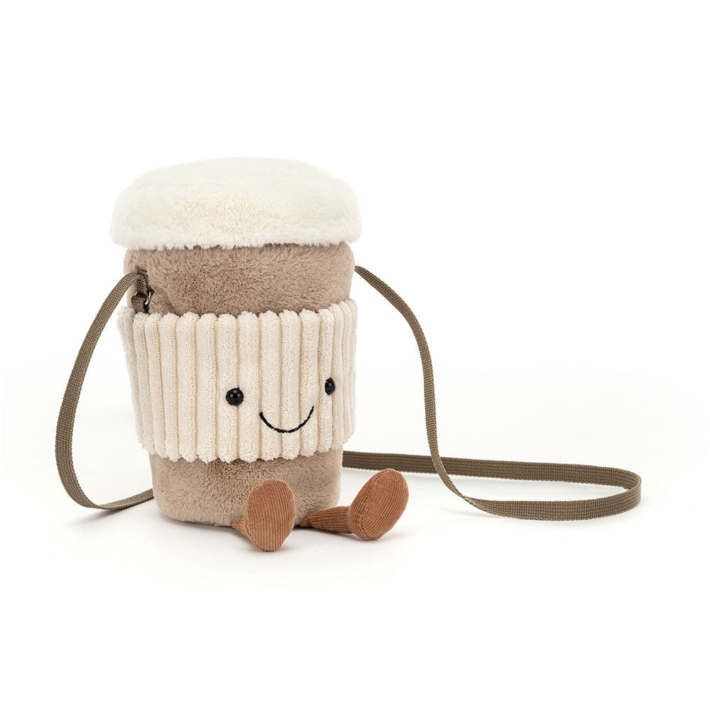 Amuseables Coffee-To-Go Bag - Soft Plush Novelty Bag | Wobblepaws