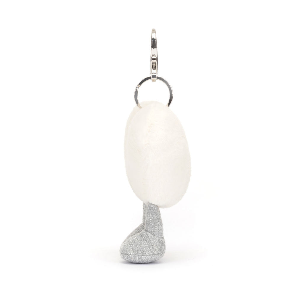 Amuseables Cream Heart Bag Charm - Soft Plush Keychain | Wobblepaws