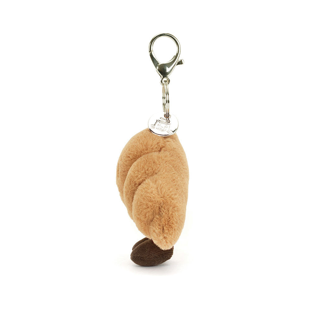 Amuseables Croissant Bag Charm - Soft Plush Keychain | Wobblepaws