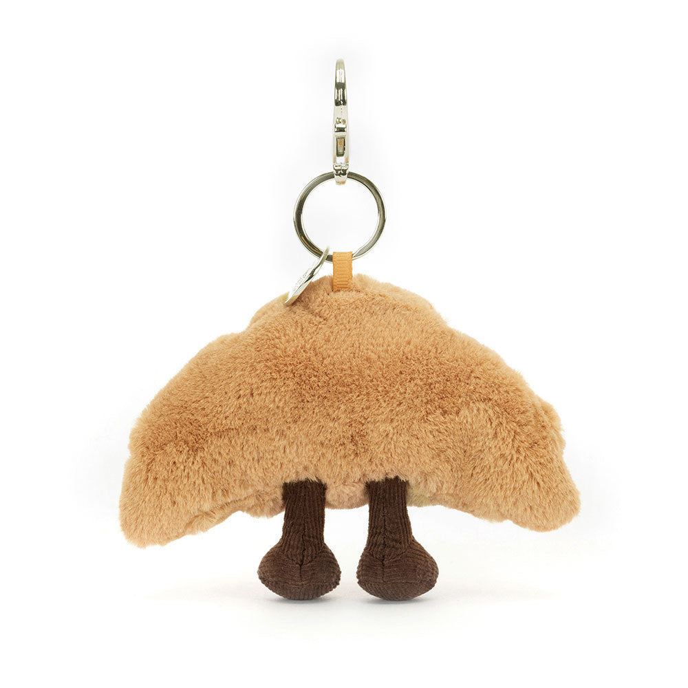 Amuseables Croissant Bag Charm - Soft Plush Keychain | Wobblepaws