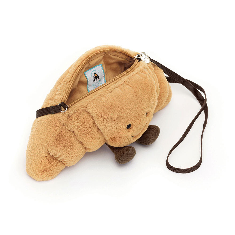 Amuseables Croissant Bag - Soft Plush Novelty Bag | Wobblepaws