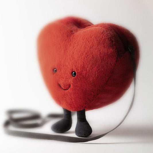 Amuseables Heart Bag - Soft Plush Novelty Bag | Wobblepaws