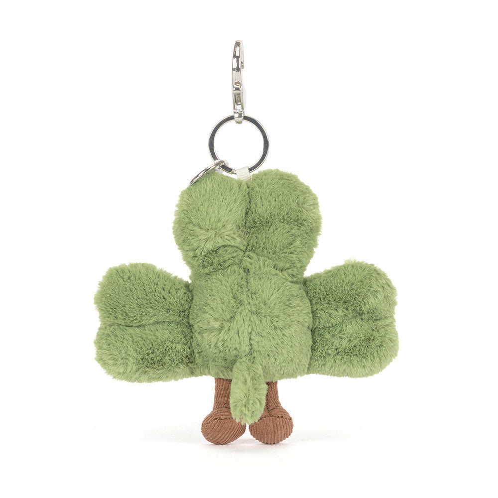 Amuseables Siofra Shamrock Bag Charm - Soft Plush Keychain | Wobblepaws