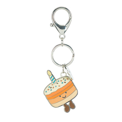 Amuseables Jellina Birthday Cake Keyring - Soft Plush Keychain | Wobblepaws