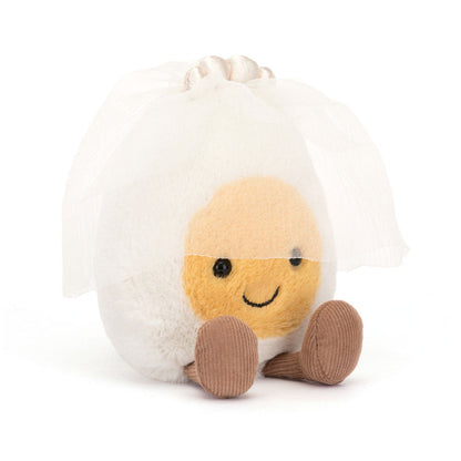 Amuseables Boiled Egg Bride - Soft Novelty Toy | Wobblepaws