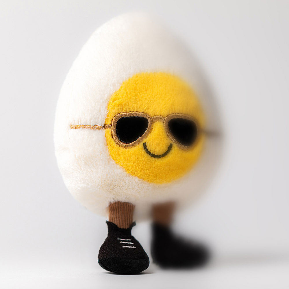 Amuseables Boiled Egg Chic - Soft Novelty Toy | Wobblepaws