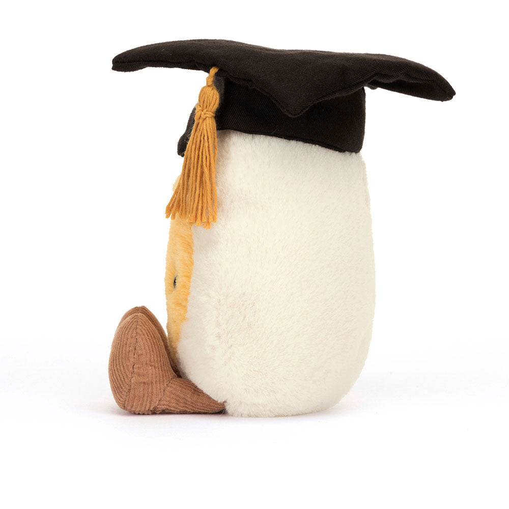 Amuseables Boiled Egg Graduation - Soft Novelty Toy | Wobblepaws