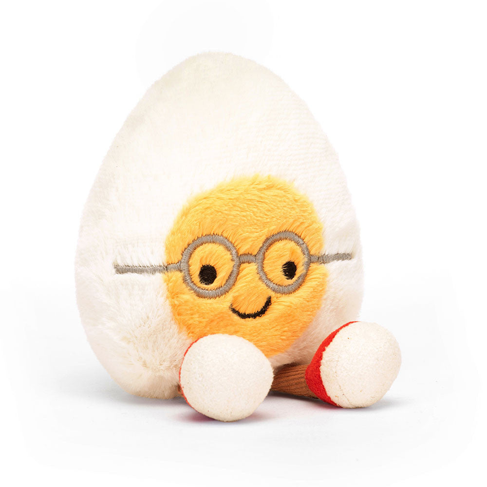 Amuseables Boiled Egg Geek - Soft Novelty Toy | Wobblepaws