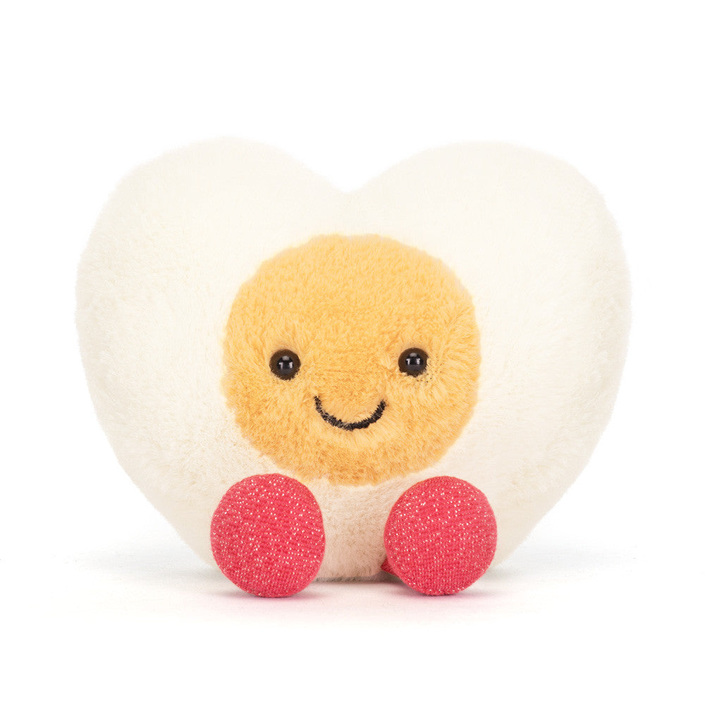 Amuseables Heart Boiled Egg - Soft Novelty Toy | Wobblepaws