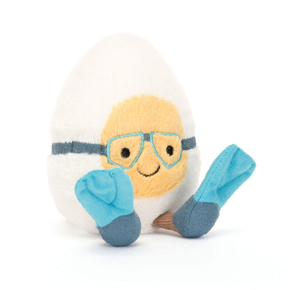 Amuseables Boiled Egg Scuba Outfit - Soft Novelty Toy | Wobblepaws