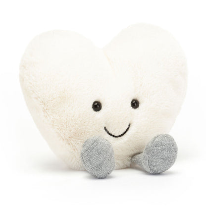 Amuseables Cream Heart - Soft Novelty Toy | Wobblepaws