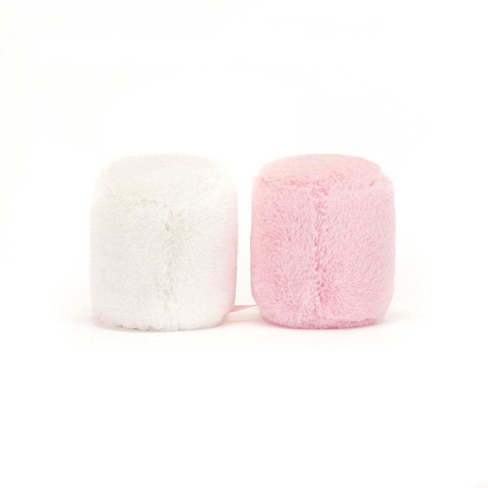Amuseables Pink And White Marshmallows - Soft Novelty Toy | Wobblepaws