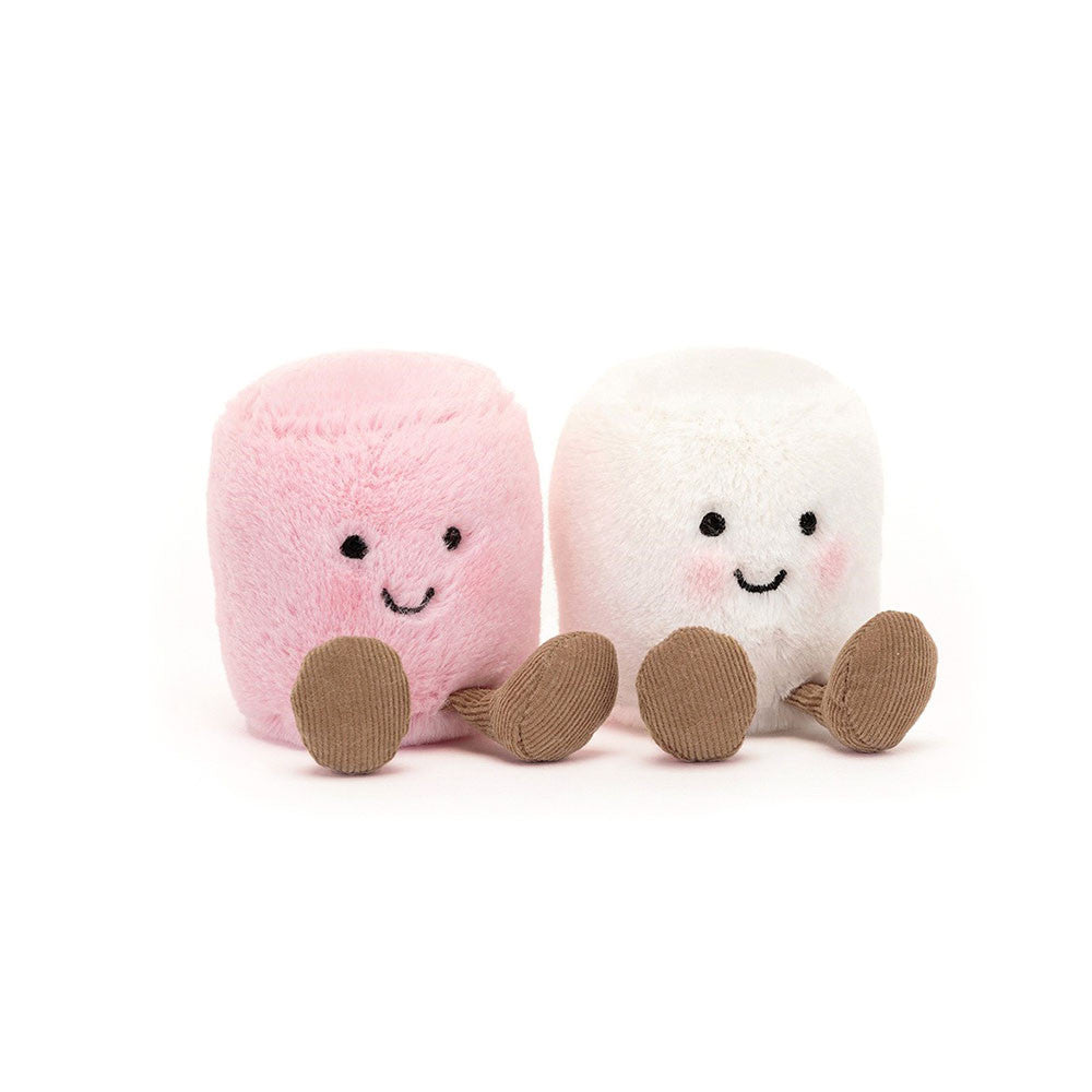 Amuseables Pink And White Marshmallows - Soft Novelty Toy | Wobblepaws
