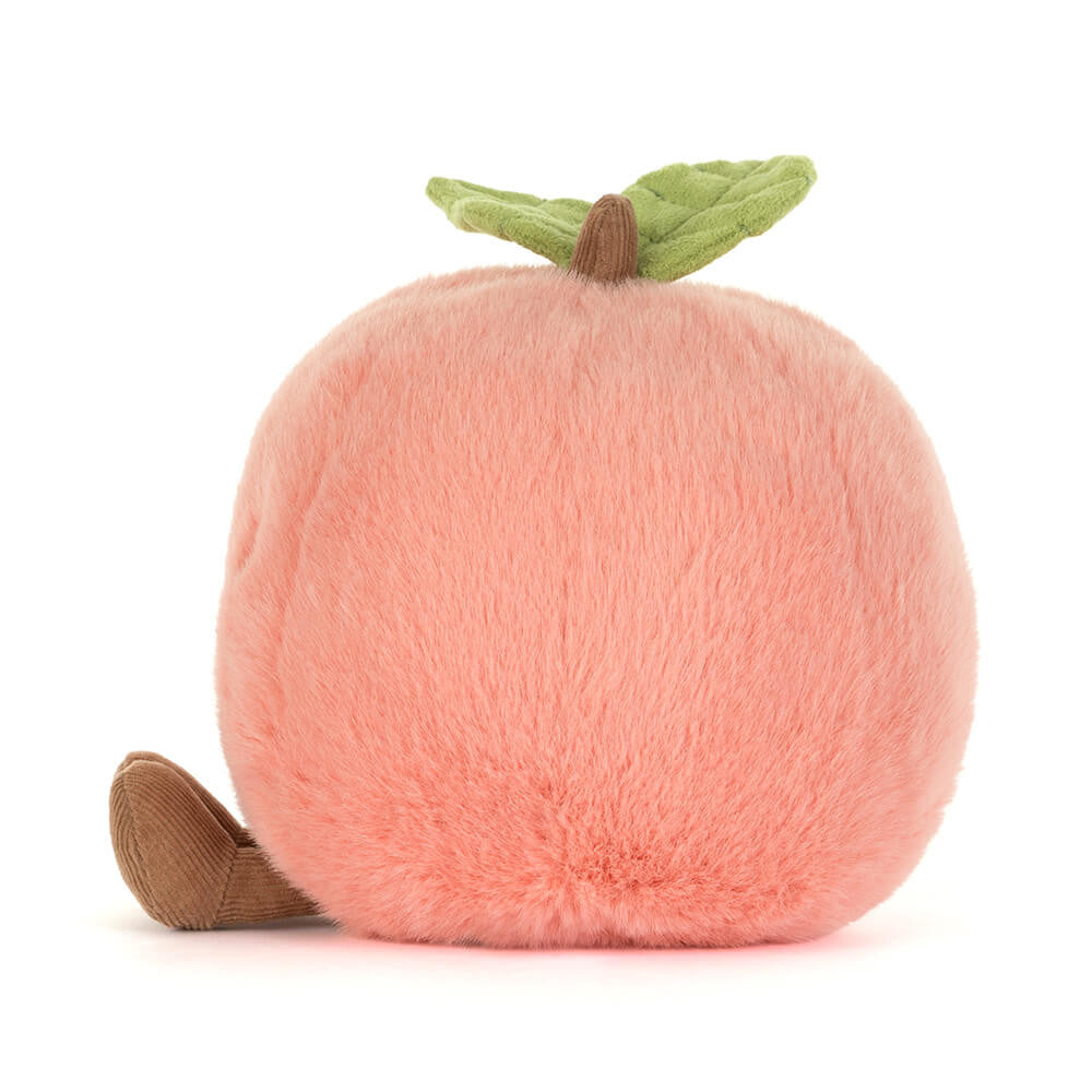 Amuseables Peach - Soft Novelty Fruit Toy | Wobblepaws