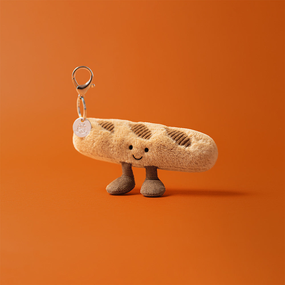 Amuseables Baguette Bag Charm - Soft Plush Keychain | Wobblepaws