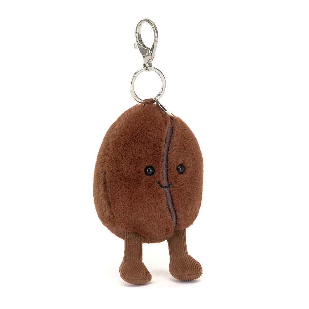 Amuseables Coffee Bean Bag Charm - Soft Plush Keychain | Wobblepaws