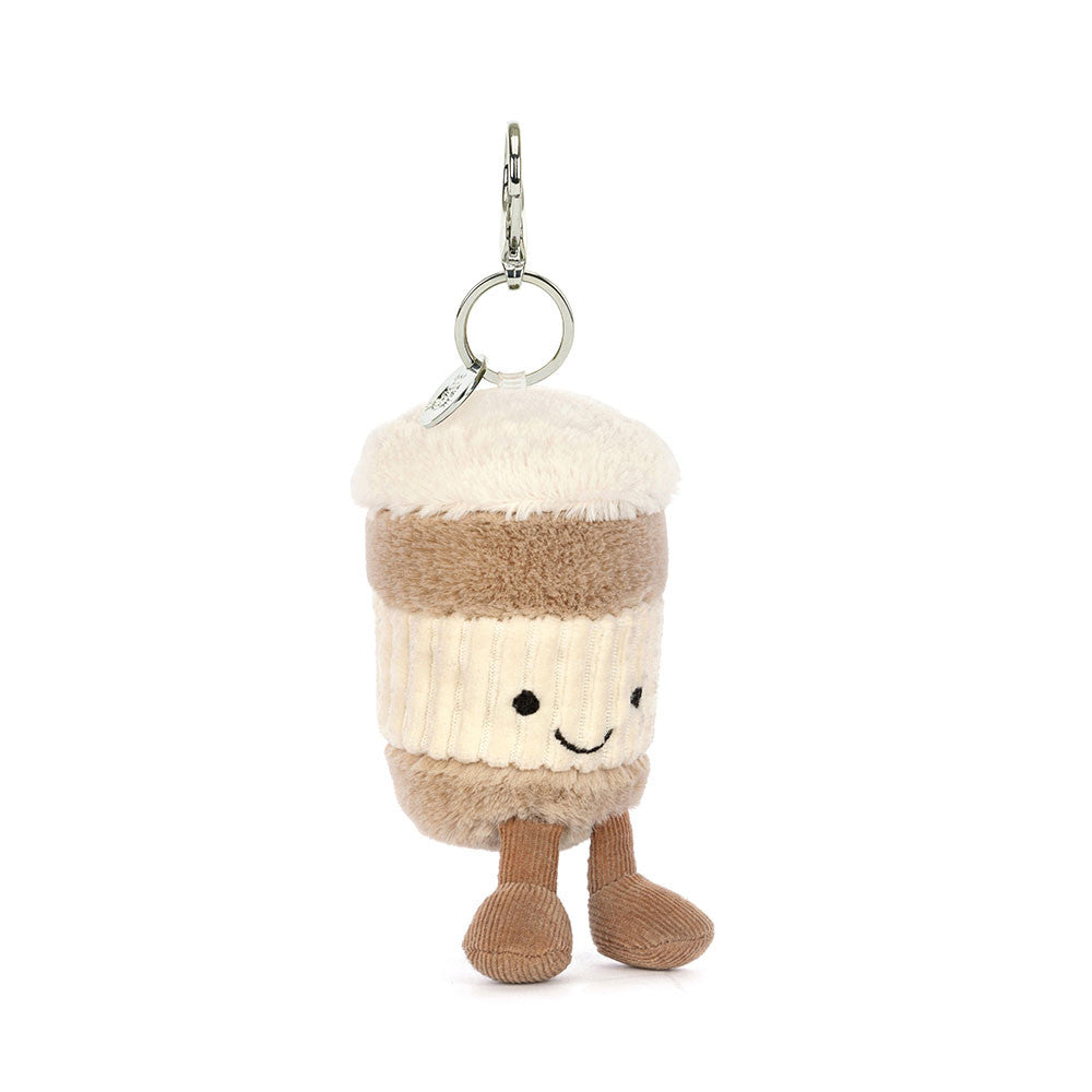 Amuseables Coffee-To-Go Bag Charm - Soft Plush Keychain | Wobblepaws