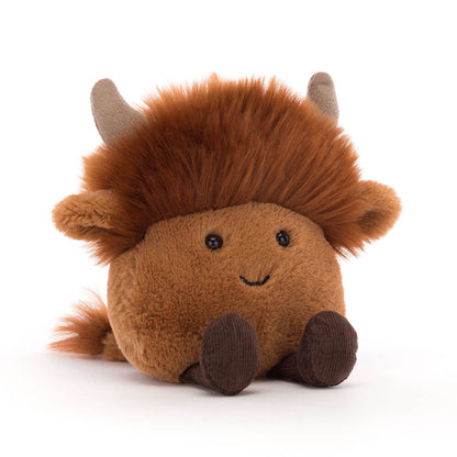 Amuseabean Highland Cow Plush - Soft Compact Stuffed Toy