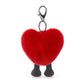Amuseables Heart Bag Charm - Soft Plush Keychain | Wobblepaws