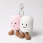 Amuseables Pair Of Marshmallows Bag Charm - Soft Plush Keychain | Wobblepaws