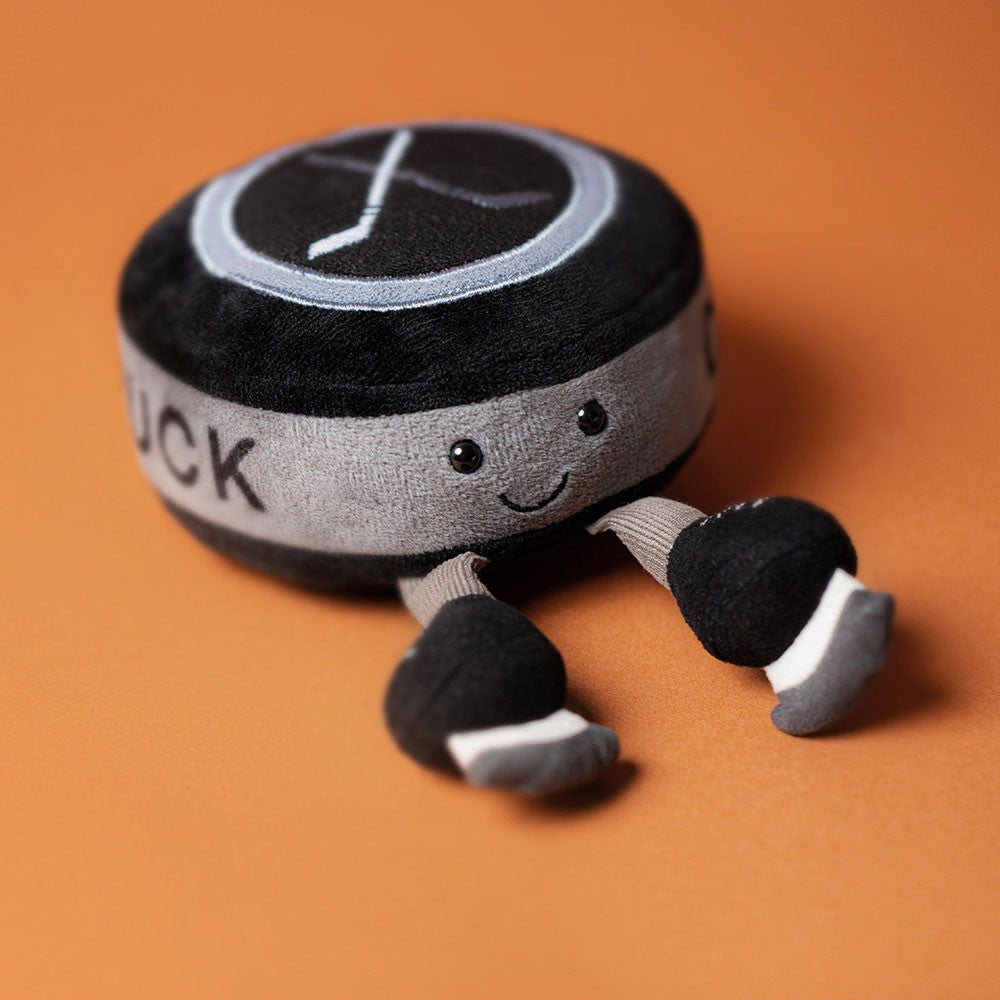 Amuseables Sports Ice Hockey Puck - Soft Novelty Toy | Wobblepaws