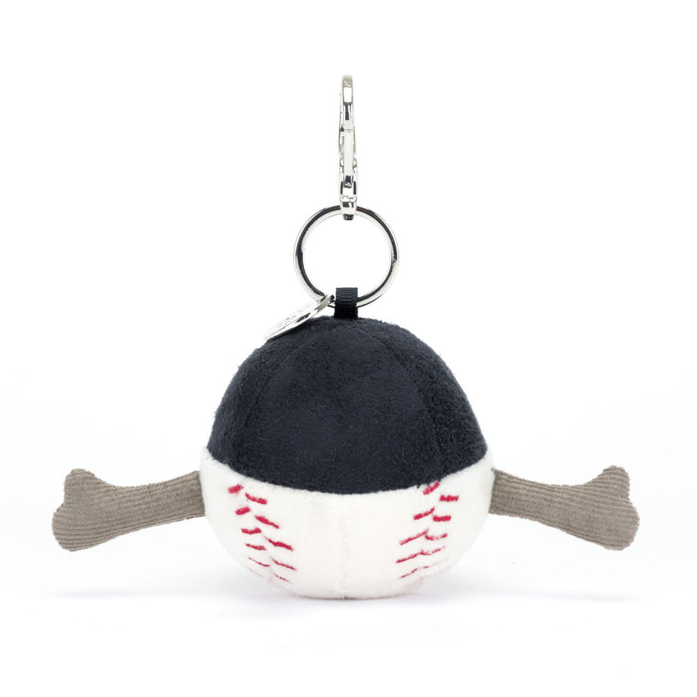 Amuseables Sports Baseball Bag Charm - Soft Plush Keychain | Wobblepaws