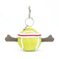Amuseables Sports Tennis Bag Charm - Soft Plush Keychain | Wobblepaws