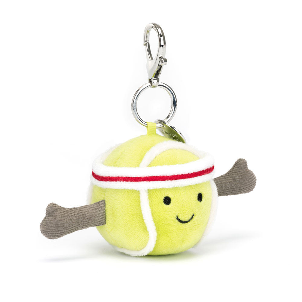 Amuseables Sports Tennis Bag Charm - Soft Plush Keychain | Wobblepaws
