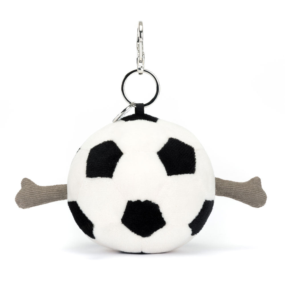 Amuseables Sports Football Bag Charm - Soft Plush Keychain | Wobblepaws