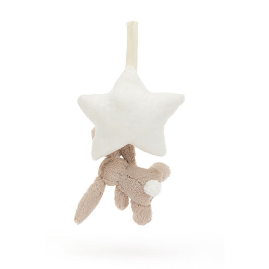 Bashful Bunny Star Musical Pull - Soft Novelty Toy | Wobblepaws
