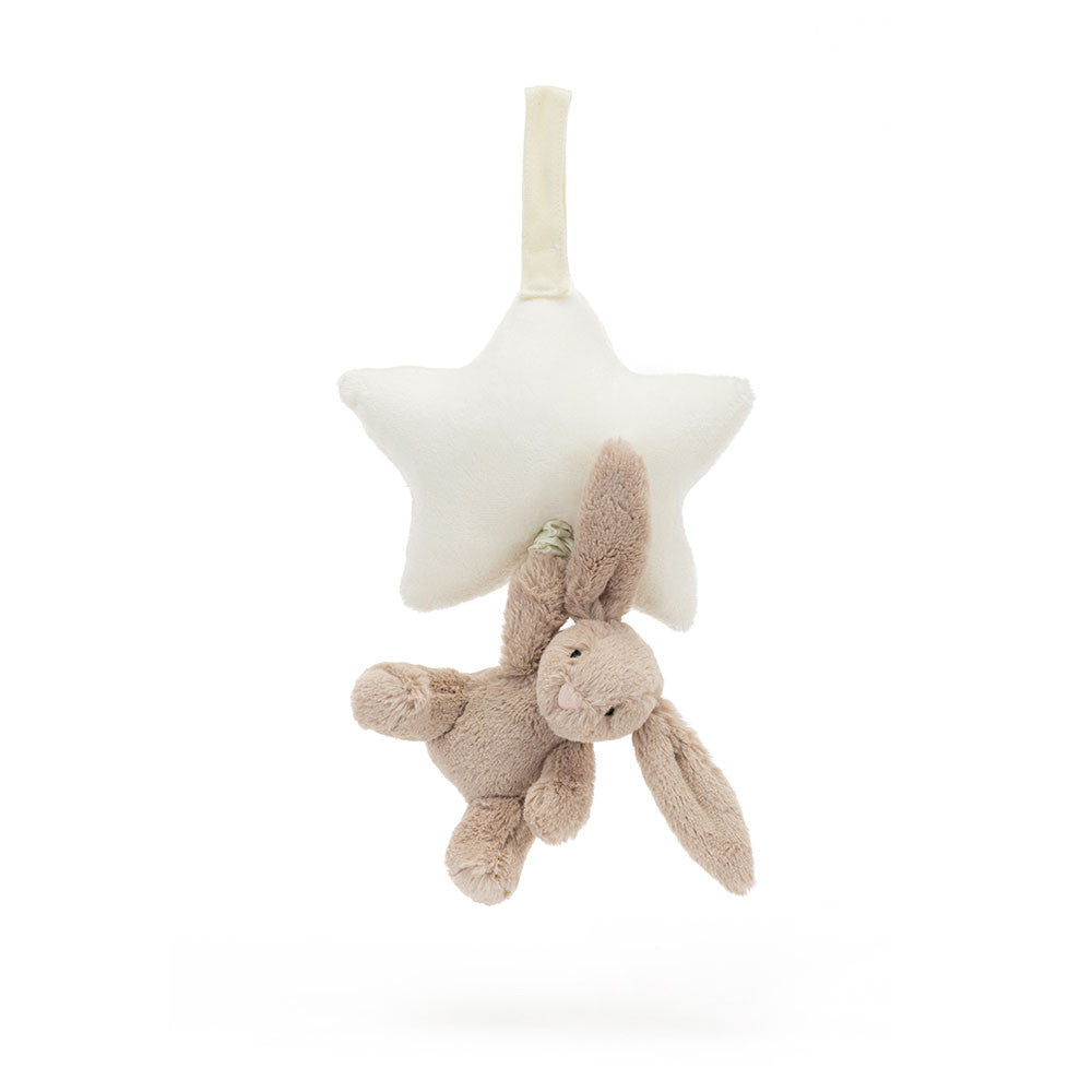 Bashful Bunny Star Musical Pull - Soft Novelty Toy | Wobblepaws