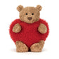 Bartholomew Bear Heartthrob - Soft Novelty Toy | Wobblepaws